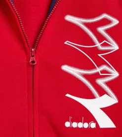 TUTA JUNIOR DIADORA HD FZ LOGO RED SALSA 102.180956 45080